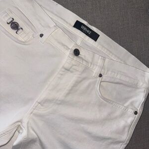 Versace white jeans